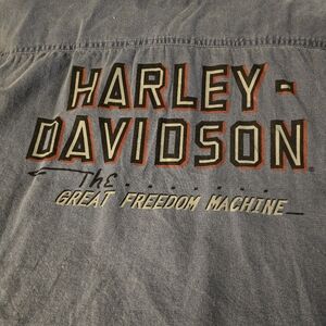Harley Davidson Light Denim Button Down Shirt 2XL or XXL